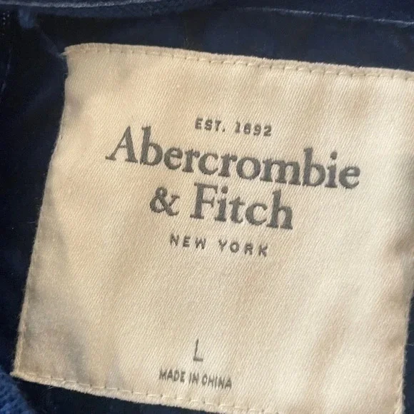 Abercrombie & Fitch Women’s Blue Ruffled Detailed Long Sleeve Cardigan SZ L - Picture 2 of 11